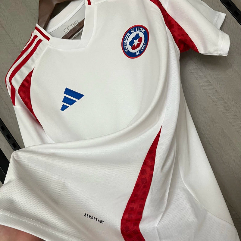 Camisa Chile Away II 2024/25 Adidas Torcedor Masculina - Branca
