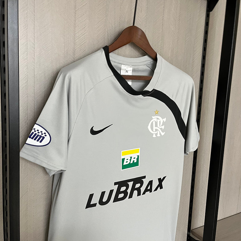 Camisa Flamengo Goleiro 2008 Lubrax torcedor Masculina - cinza