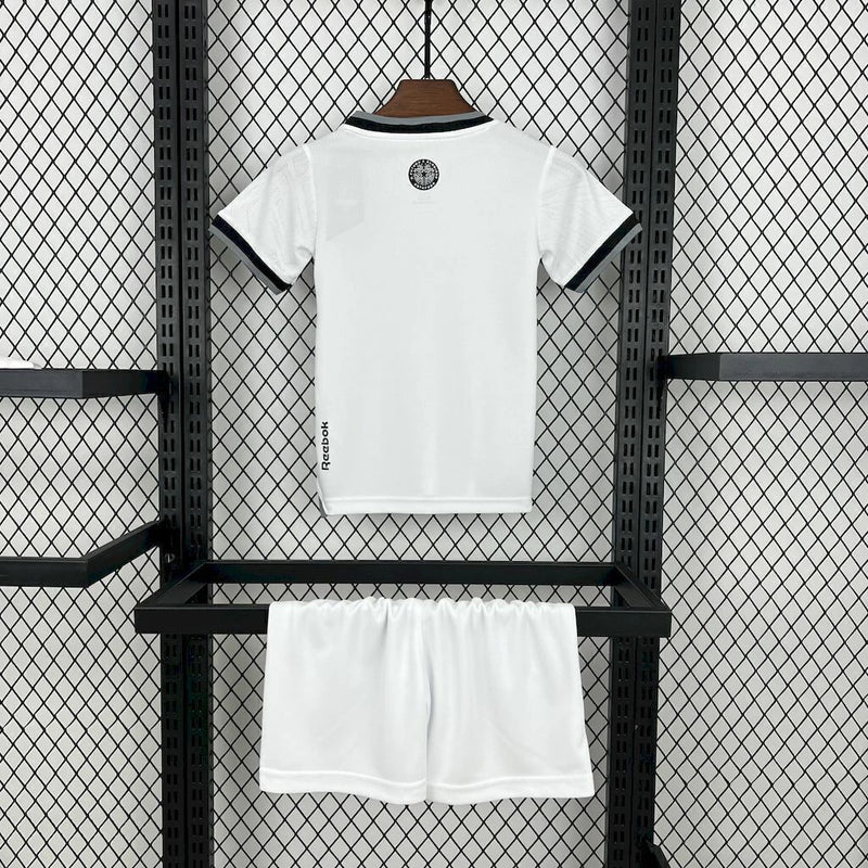 Kit Infantil Botafogo Third (3) 2024/25 Reebok – uniforme completo com camisa, shorts e meião para crianças, design moderno, tecido confortável e escudo bordado