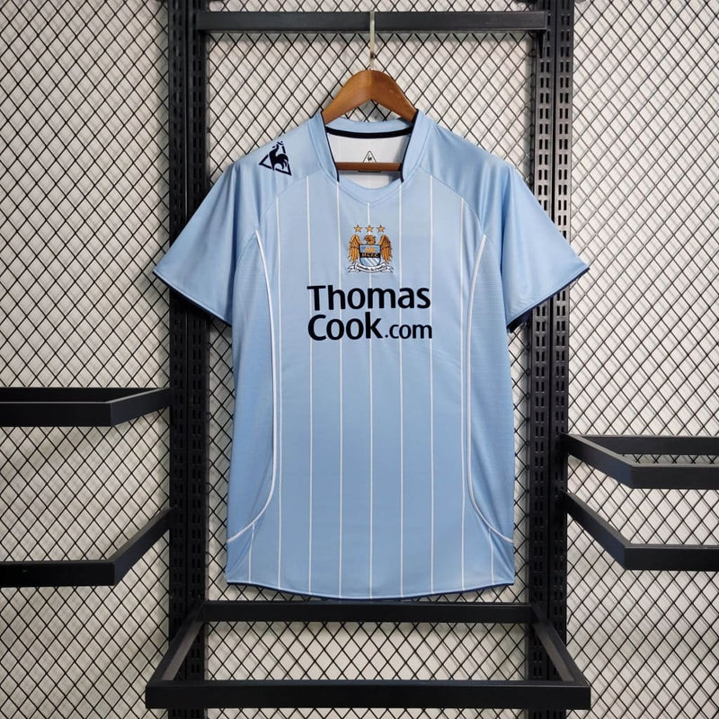 Camisa Manchester City Home (1) 2007/08 Le Coq Sportif Retrô Masculina