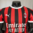 Camisa AC Milan Home I 2024/25 Puma Jogador Masculina - Preta e Vermelha