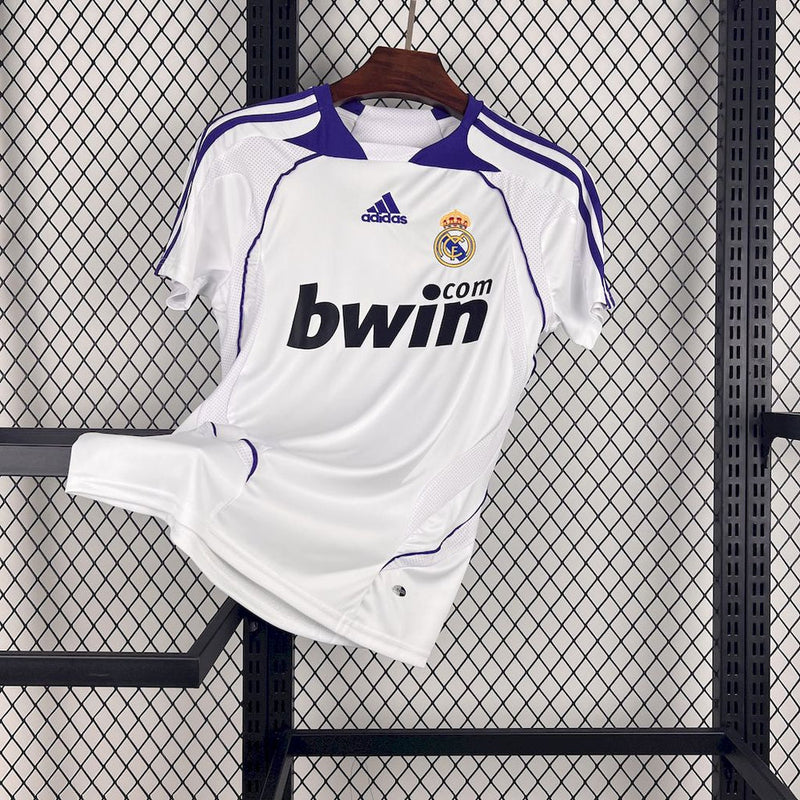 Camisa Real Madrid Retrô 2007/08 Torcedor Masculina - branca