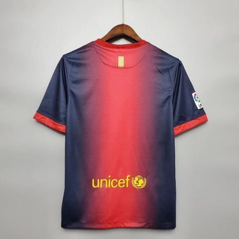 Camisa Barcelona Home I 2012/13  Nike Retrô Masculina - Grená e Azul