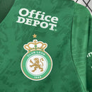 Kit Infantil Club León Home I 2025/26 – Camisa e shorts verde para crianças, uniforme completo do clube mexicano