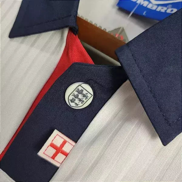 Camisa Inglaterra Retro Home (1) 1998 Umbro Torcedor Masculina