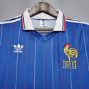 Camisa França Retrô 1982 Home torcedor masculina - Azul