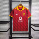 Camisa AS Roma Home 2024/25 Torcedor Masculina Adidas oficial vermelha grená com detalhes amarelo dourado
