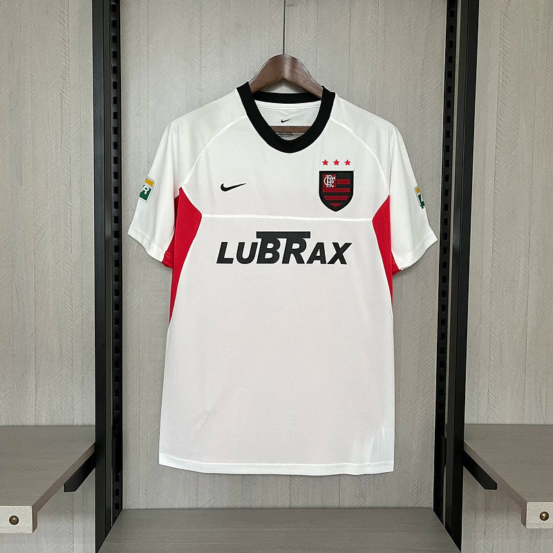 Camisa Flamengo Retrô Away (2) 2001/02 Nike Torcedor Masculina Branco/Vermelho