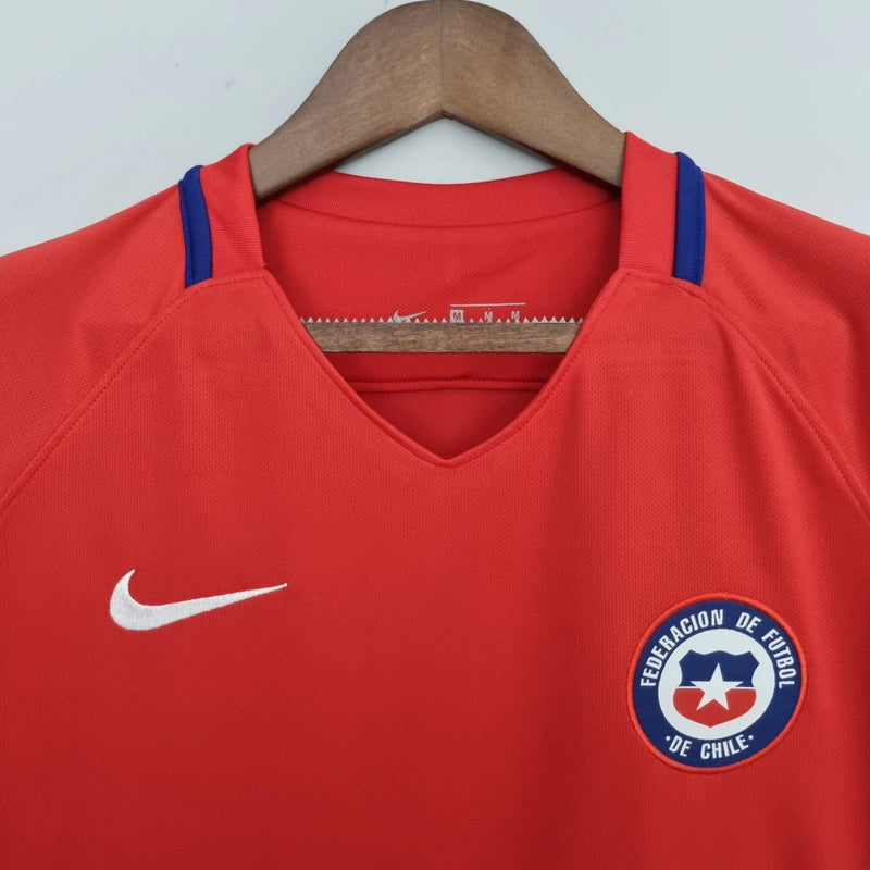 Camisa Chile Home I 2016/17 Nike Retrô Masculina - Vermelha