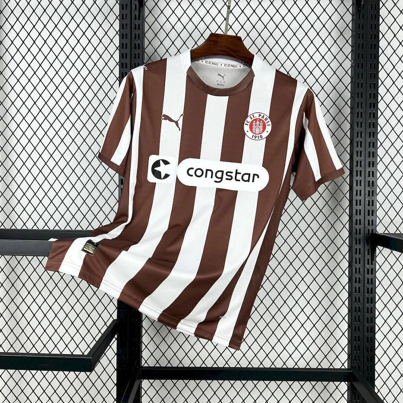 Camisa St. Pauli Home I 2025/26 Puma Torcedor Masculina - Marrom
