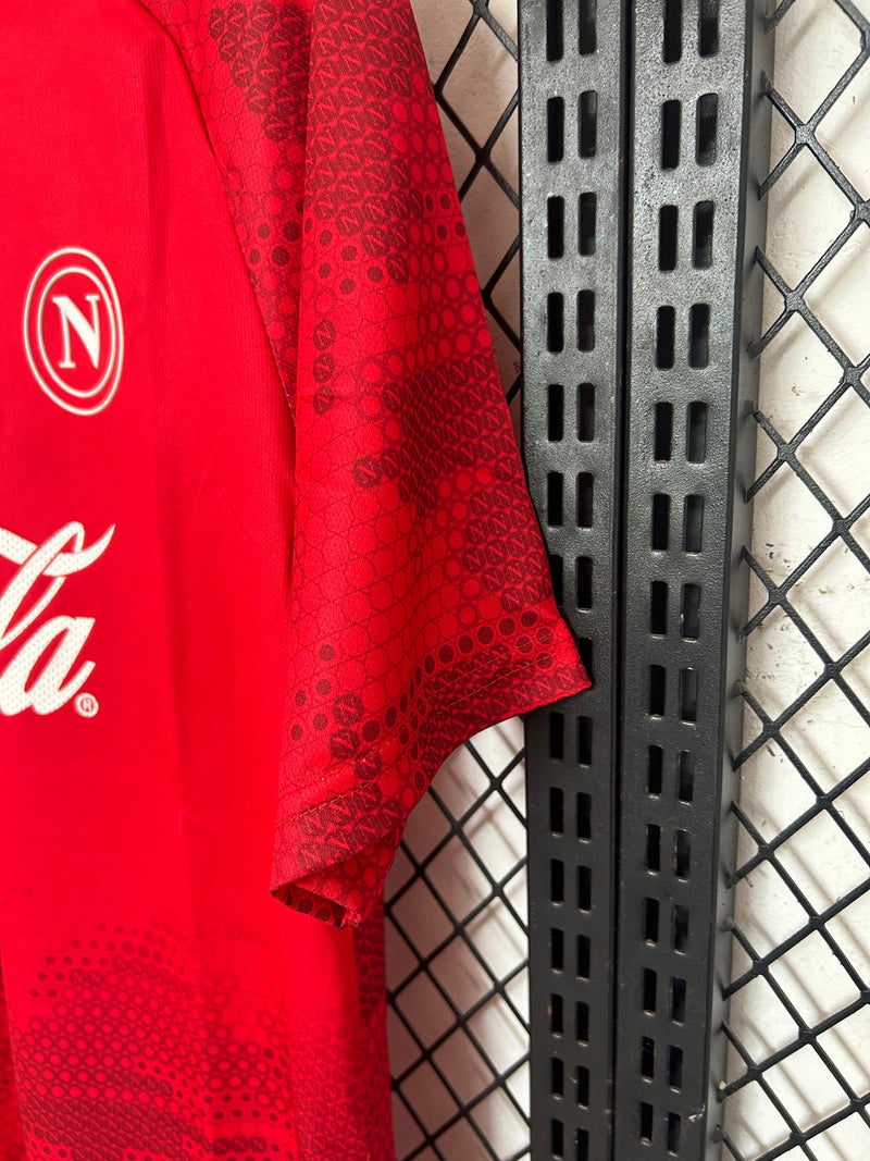Camisa Napoli 2024/25 EA7 Torcedor Masculina - vermelha