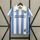Camisa Málaga Home I 2012/13 Nike Retrô Masculina - Branca e Azul