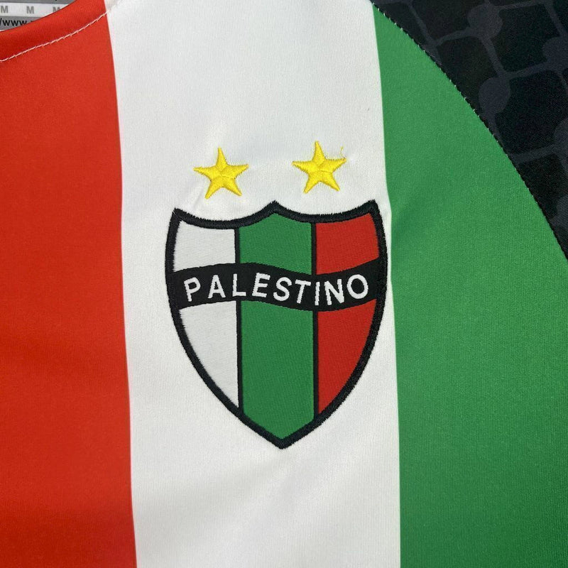 Camisa Palestino Home I 2025/26 Torcedor Masculina Branca, uniforme clássico, futebol chileno, escudo bordado, conforto, estilo, tradição, presente ideal para torcedores"

