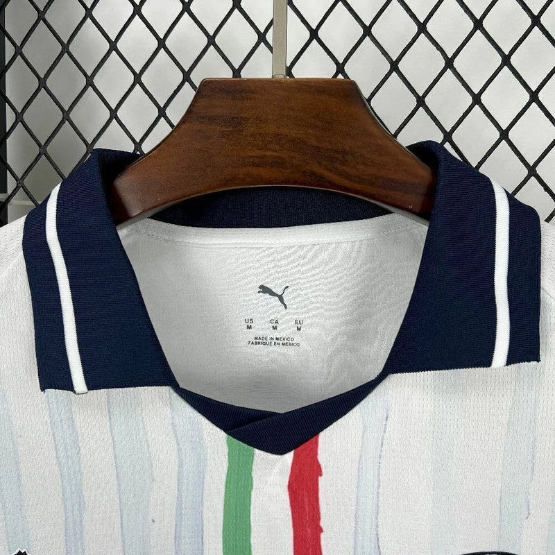 Camisa Monterrey Away II 2025/26 Puma Torcedor Masculina Branca, uniforme Rayados, futebol mexicano, escudo bordado, conforto e estilo para torcedores"