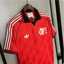 Camisa flamengo lifestyler 2024/25 Adidas Torcedor Masculina - vermelha
