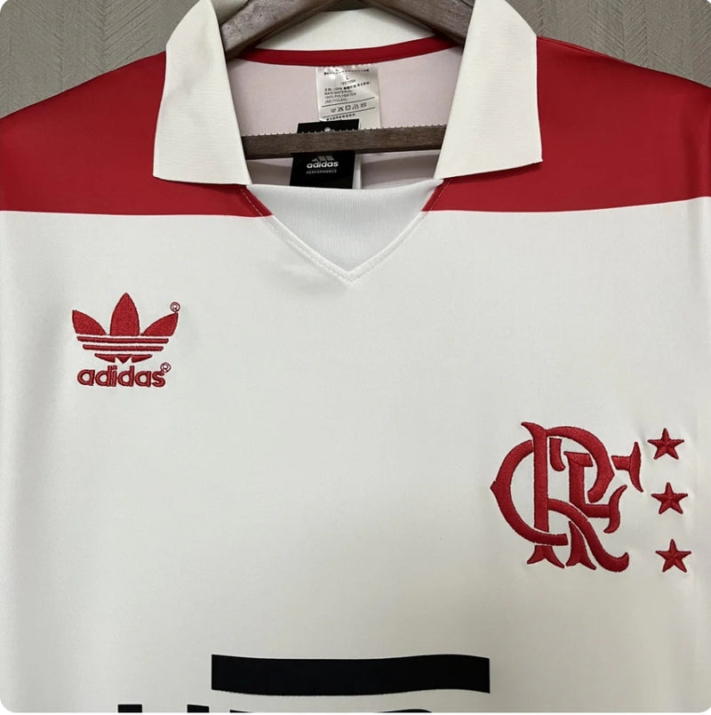 Camisa flamengo II Away 1986/87 Adidas Torcedor Masculina  - branca