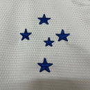Kit Infantil Cruzeiro Away 2024/25 Branco Adidas - Camisa, shorts e meias oficiais para crianças de 3-4 a 12-13 anos
